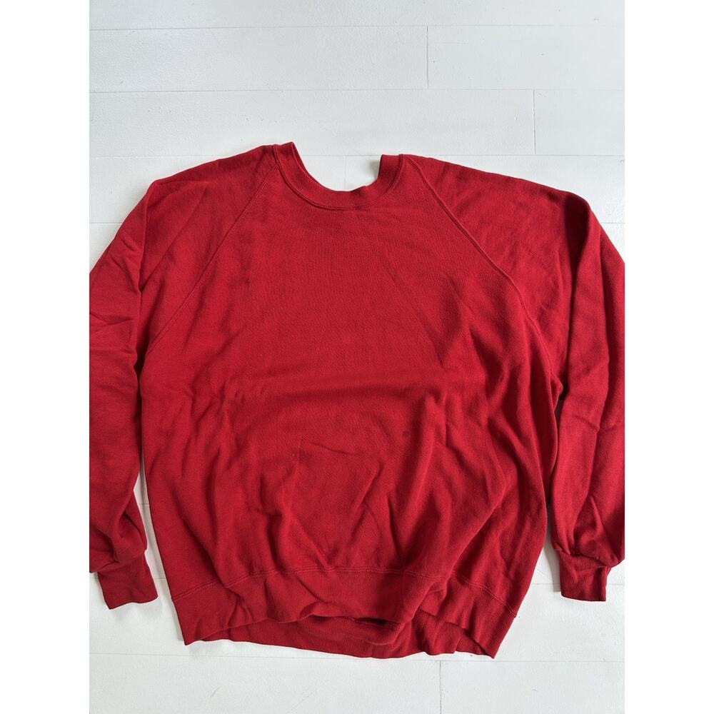 Vintage 90s Red Jerzees 2XL Crewneck Sweatshirt 24 x 28